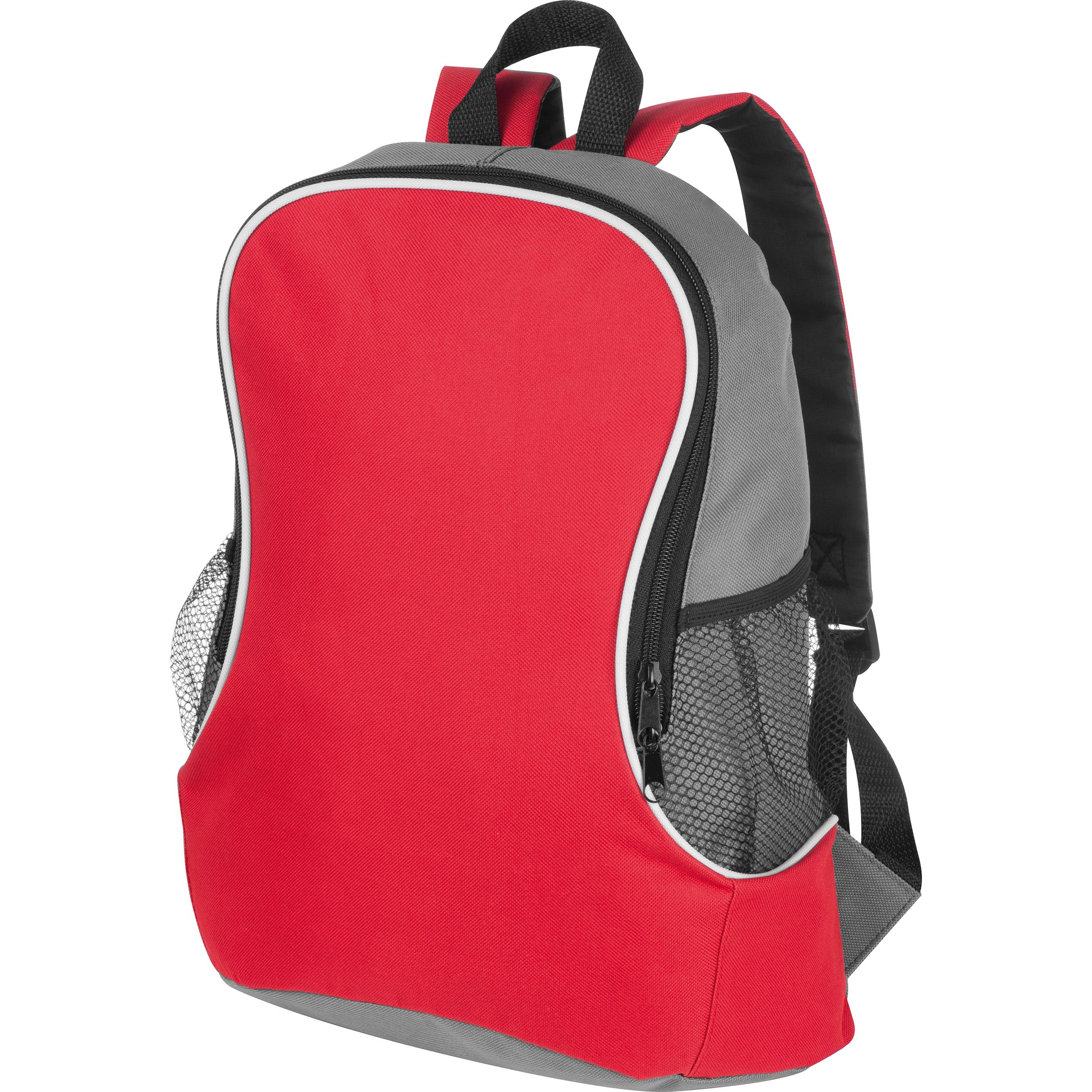 MA68933-05Rucksack mit Seitenfaechern aus Polyester_ rot MA68933-05Rucksack mit Seitenfaechern aus Polyester_ rot