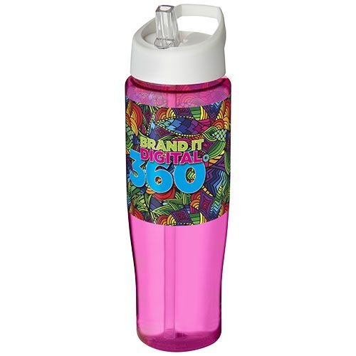 PF210044-13H2O Active® Tempo 700 ml Sportflasche mit Ausgussdeckel_ rosa_weiss