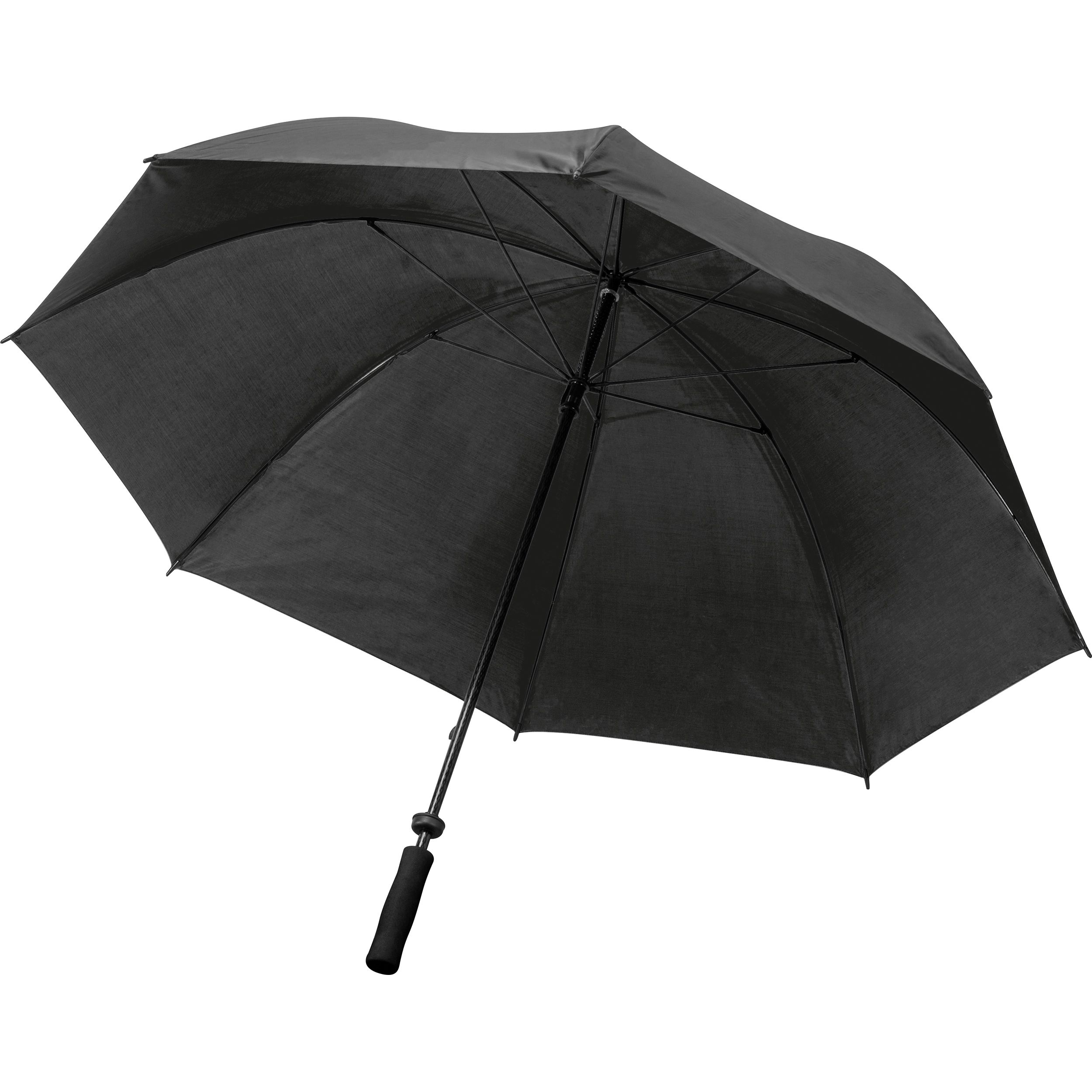 Großer Regenschirm aus Polyester, schwarz