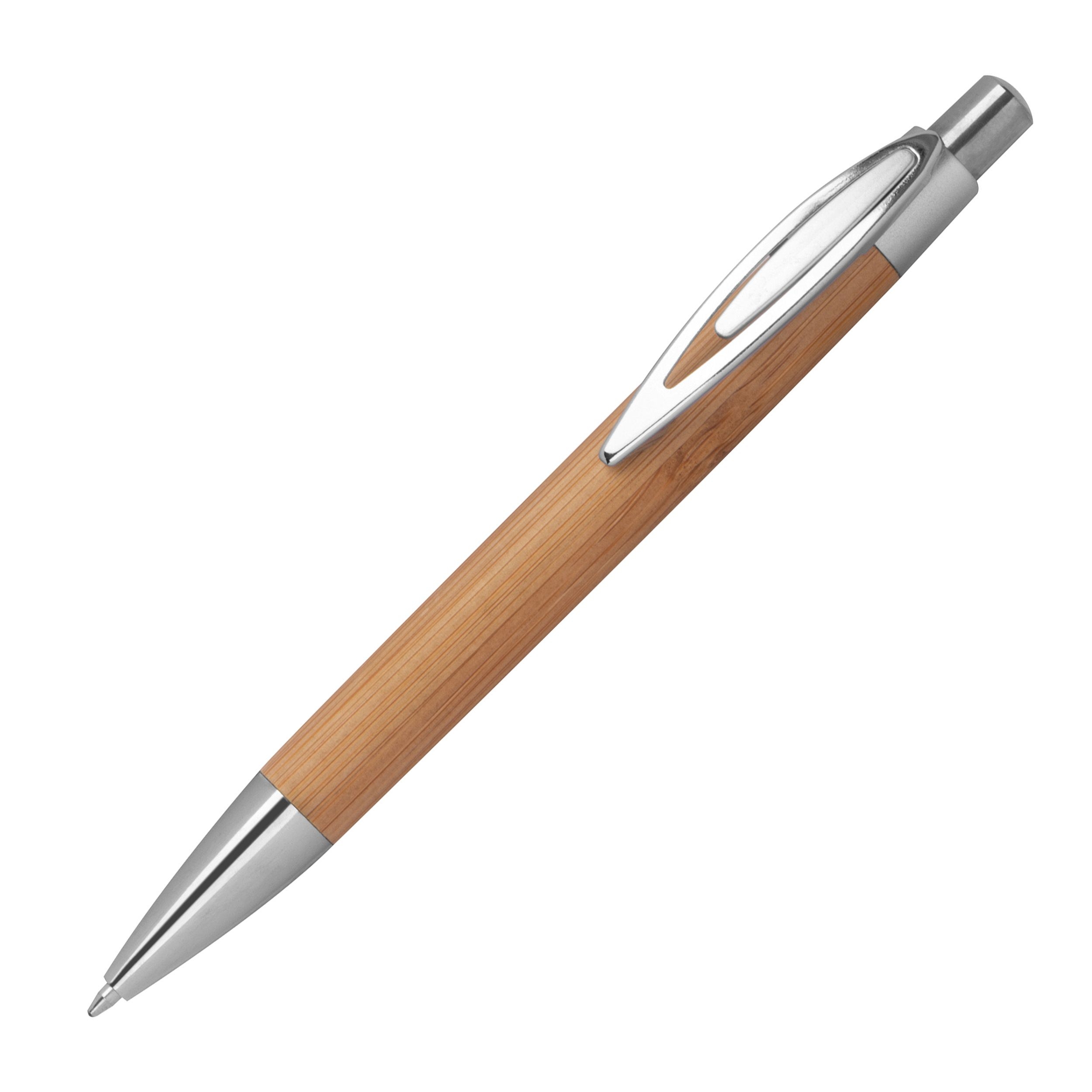MA11495-13Kugelschreiber Bambus mit spitzem Clip_ beige