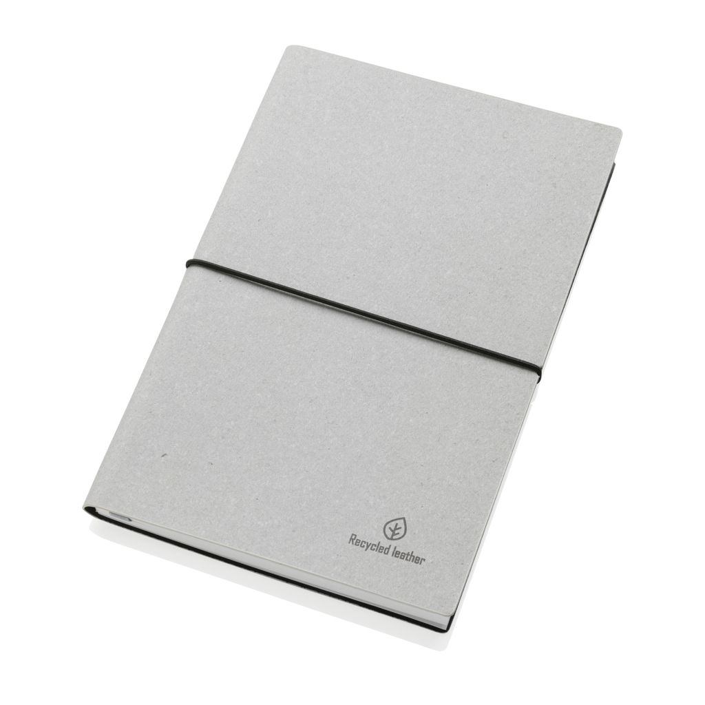 XDP772.21-12A5 Notizbuch aus GRS recyceltem Leder_ Hellgrau