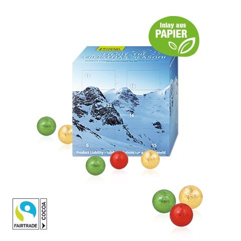 CD55417-02Adventskalender _Cube_ mit Fairtrade® Schokolade mit Papier-Inlay_ Individuelles Motiv