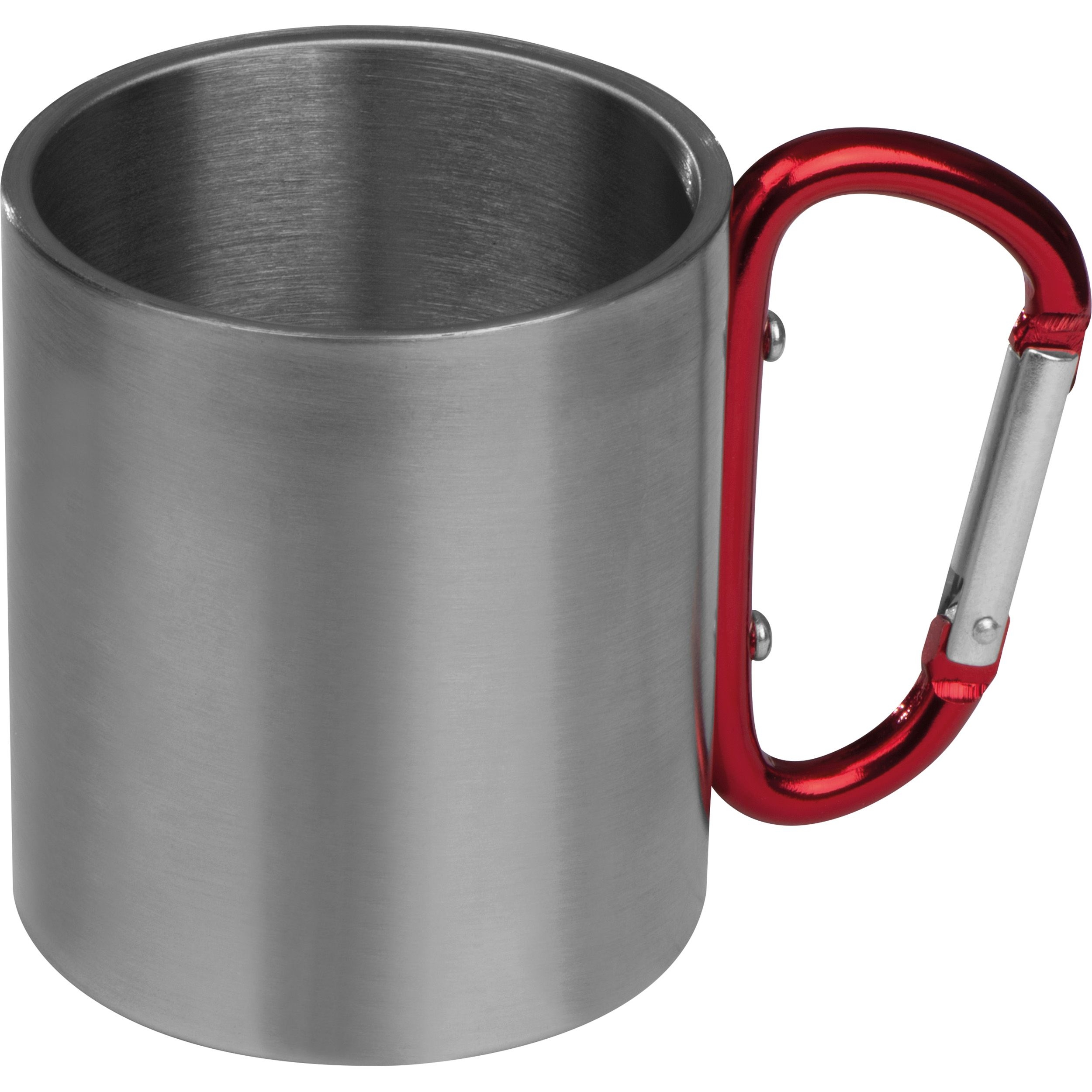 MA81367-05Tasse aus Metall mit Karabinerhaken_ 200ml_ rot