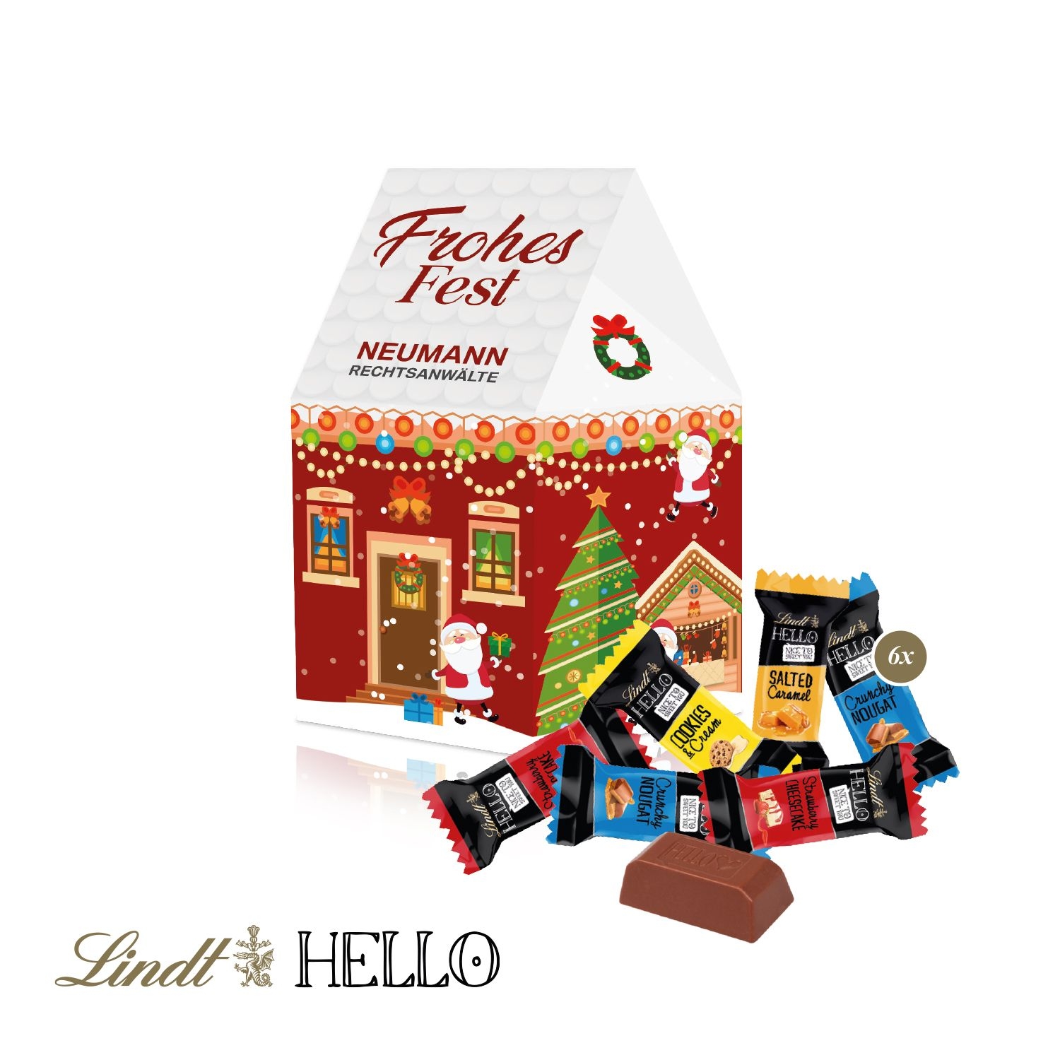 CD95587-013D Praesent _Haus_ mit Lindt HELLO_ Lindt Hello Mini Stick