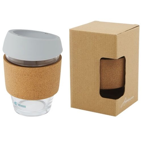 PF100665-2Lidan 360 ml Becher aus Borosilikatglas mit Korkgriff und Silikondeckel_ grau