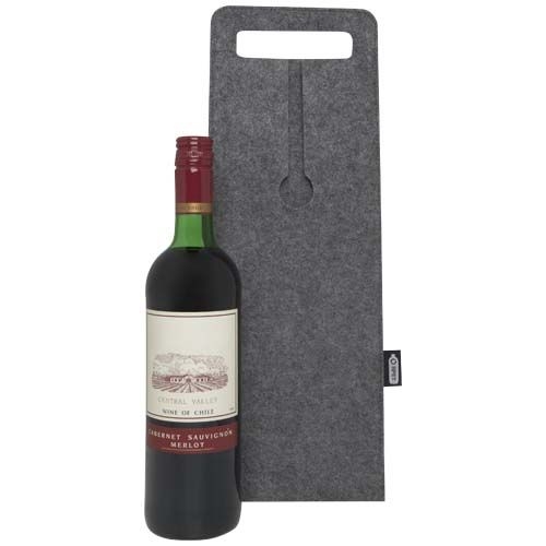 PF120665-1Felta 75cl Weinbeutel aus GRS recyceltem Filz_ mittelgrau