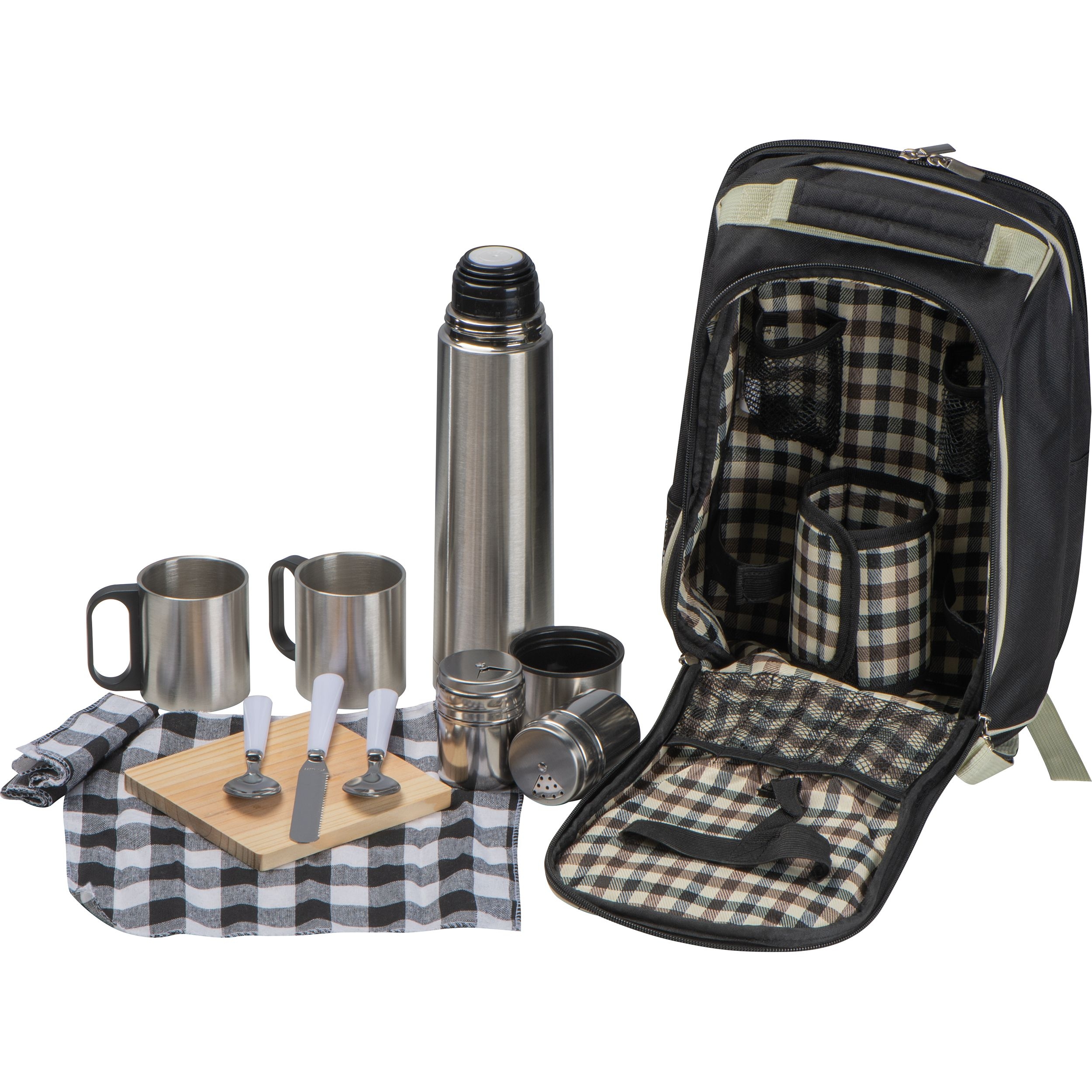 MA66605-03Picknickrucksack mit integrierter Kuehltasche_ schwarz