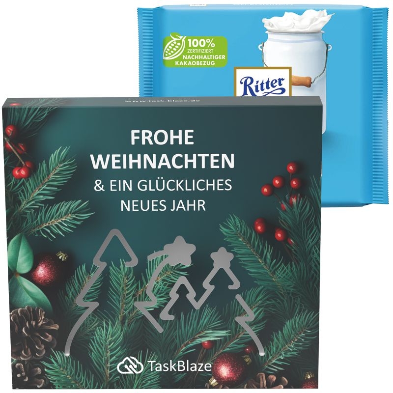 JG20156-1Praesentbox Premium_ Ritter SPORT 100g_ Alpenmilch_ Wald