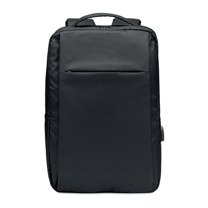 MO6328-03Seoul Laptop Rucksack 300D RPET_ Schwarz