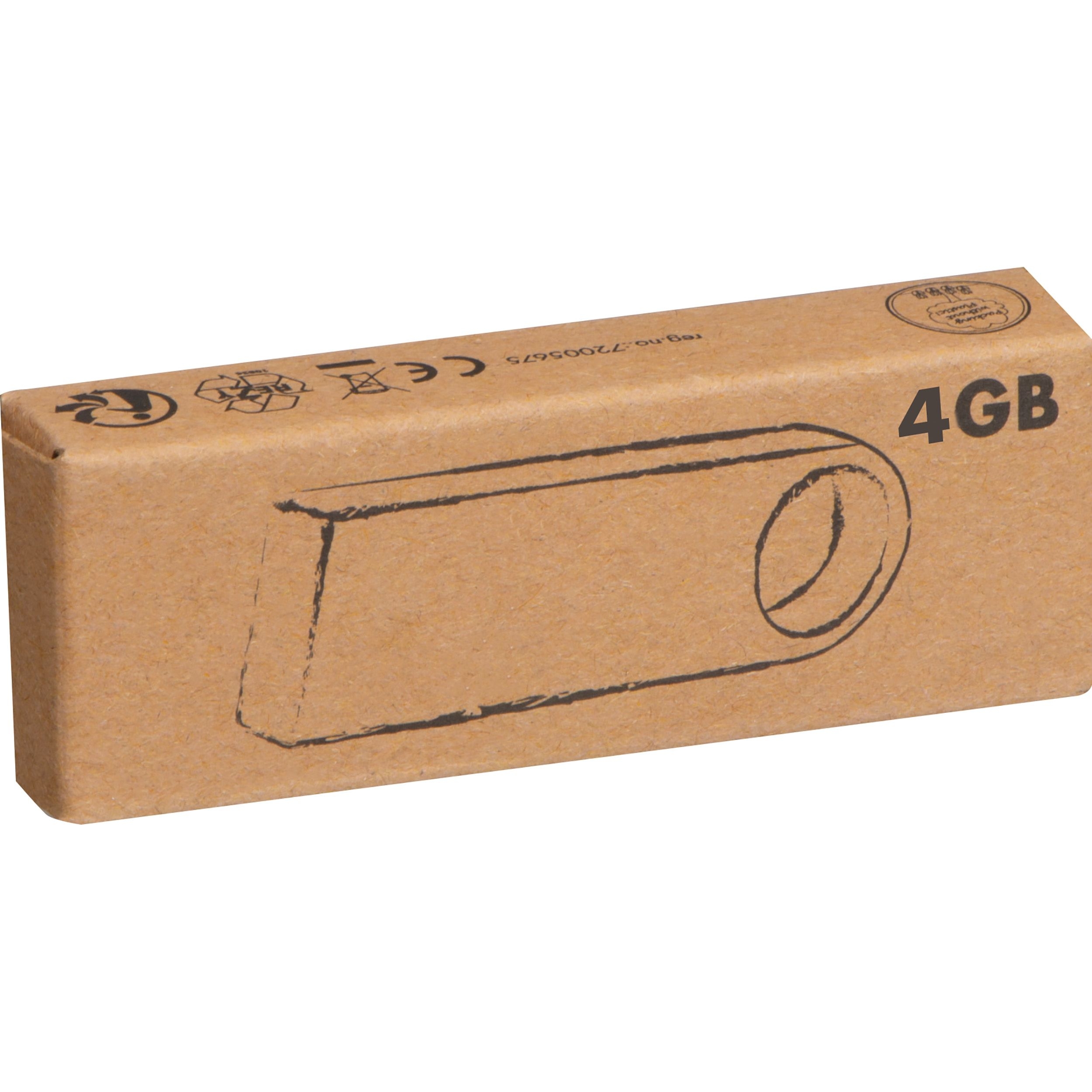 MA22481-07USB Stick Metall 4GB_ silbergrau