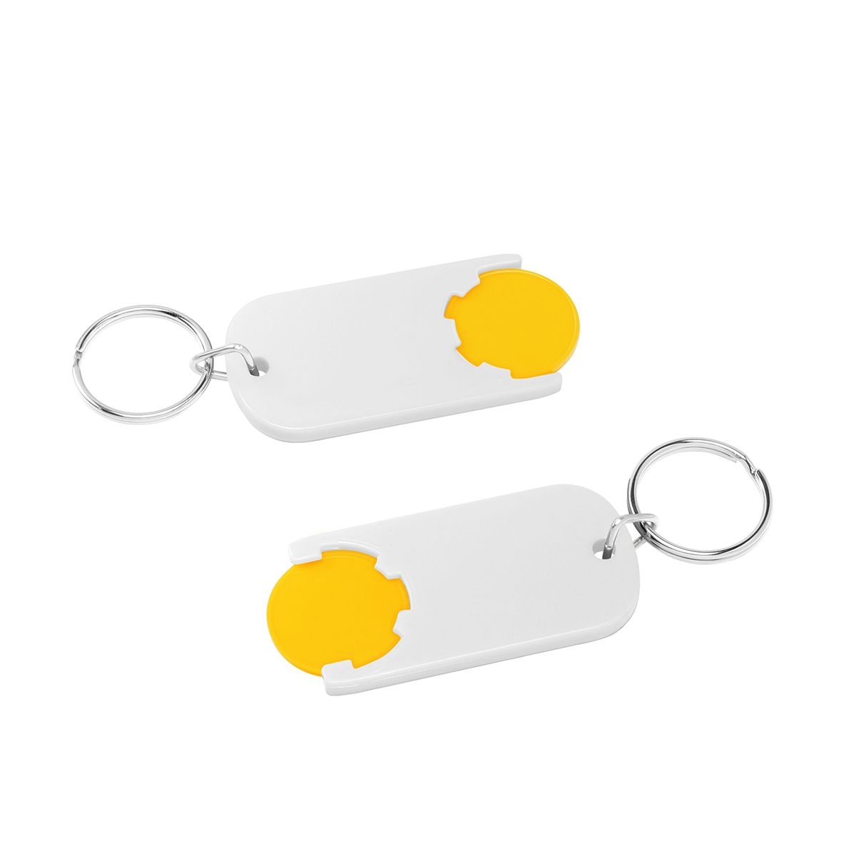 HE7439R-4-0Chiphalter mit 1€-Chip _Alpha_ gelb_ weiss HE7439R-4-0Chiphalter mit 1€-Chip _Alpha_ gelb_ weiss