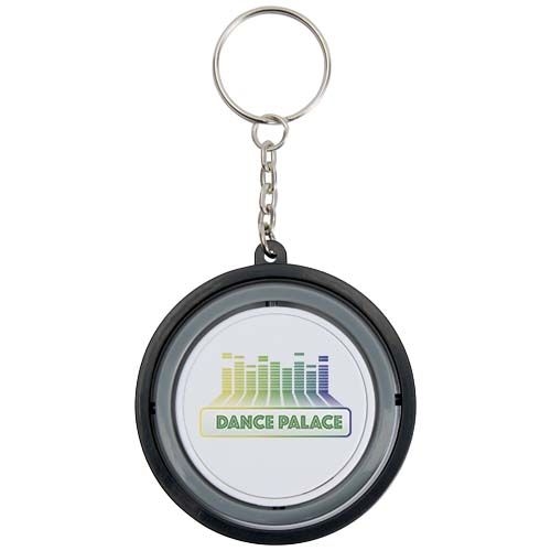 PF126342-1Spinx Gyroskop Fidget Schluesselanhaenger aus recyceltem Kunststoff_ schwarz