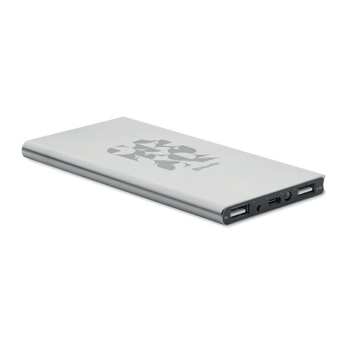 MO2340-16Powerflat8C 8000 mAh Powerbank_ mattsilber