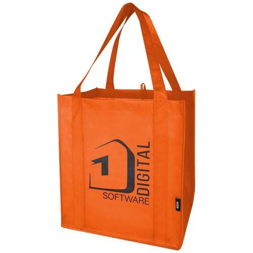 PF130081-3Liberty Tragetasche mit hartem Boden aus recyceltem GRS Non Woven 6 L_ orange