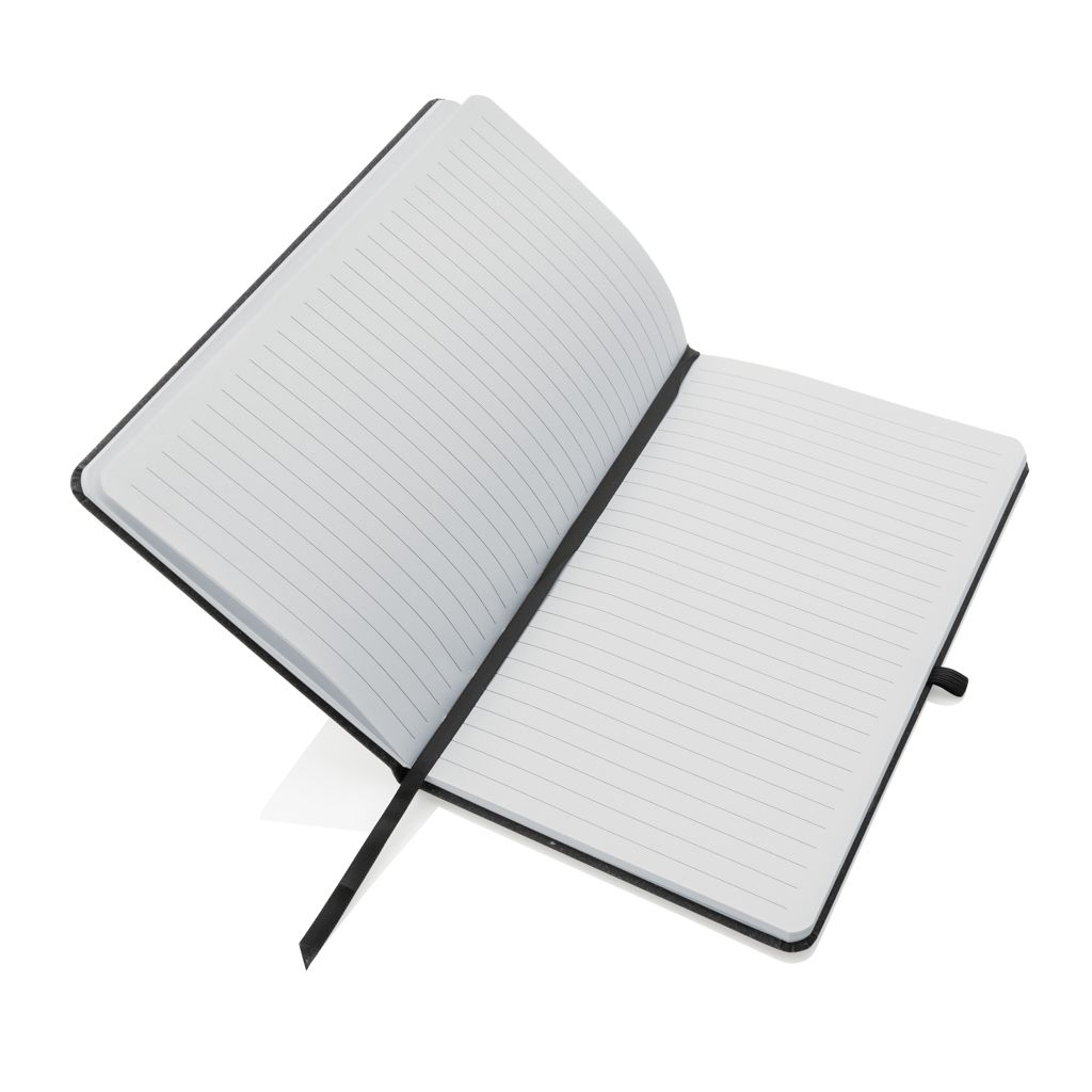 XDP774.20-2A5 Hardcover Notizbuch aus GRS recyceltem PU_ grau