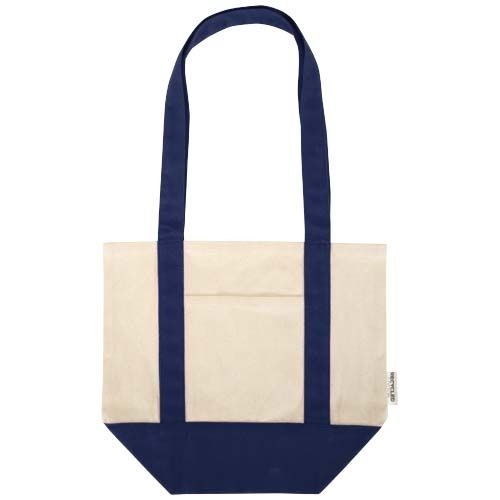 PF120800-2Sam 320 g_m² Mini-Tragetasche aus GRS recycelter Baumwolle_ navy_natur