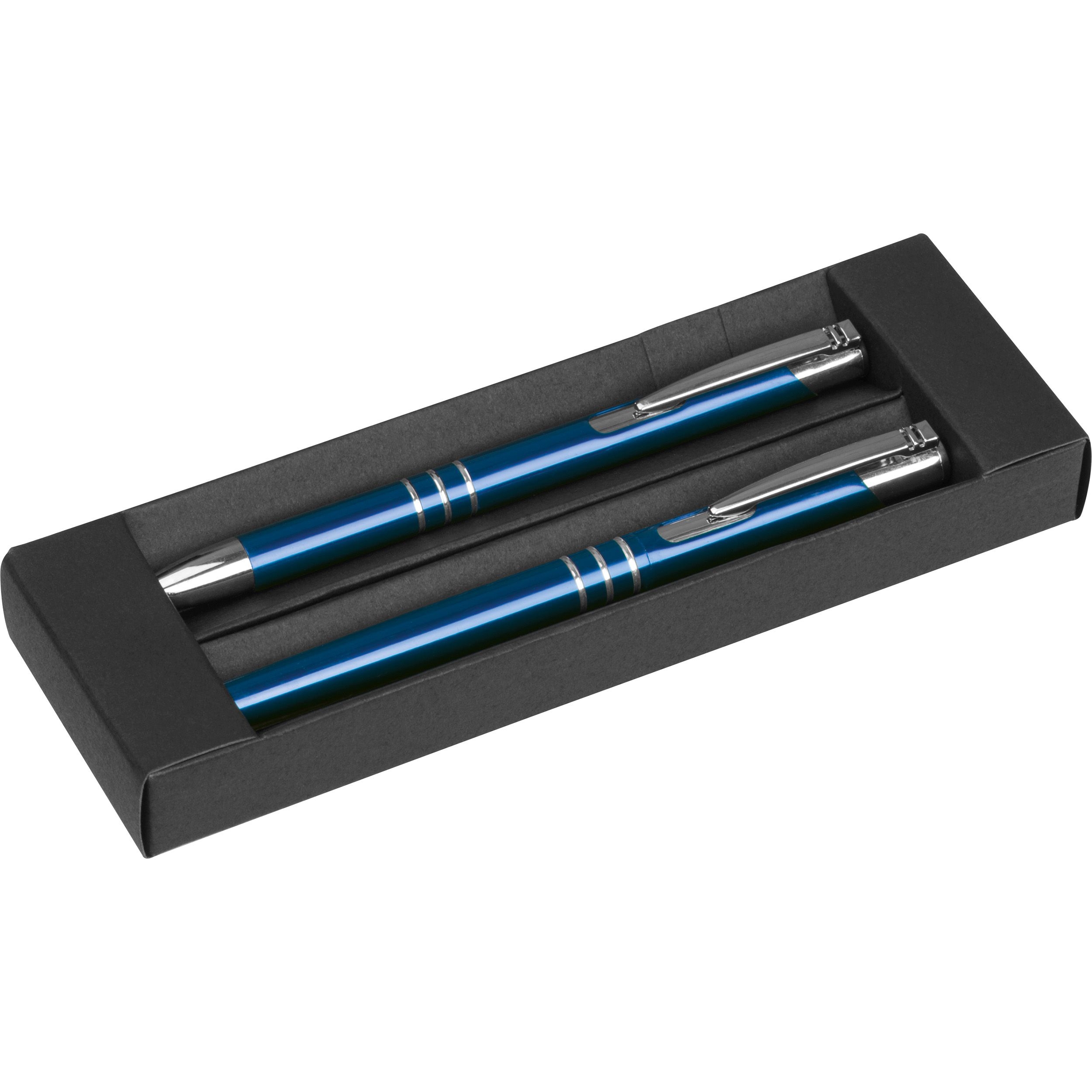 MA10761-04Schreibset bestehend aus einem Kugelschreiber und einem Rollerball_ blau