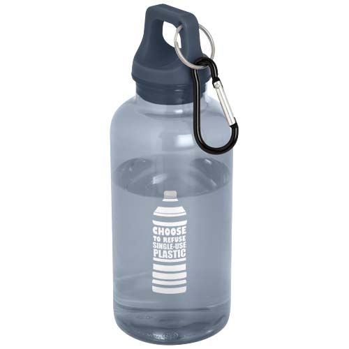 PF100778-11Oregon 400 ml RCS-zertifizierte Trinkflasche aus recyceltem Kunststoff mit Karabiner _ hale blau