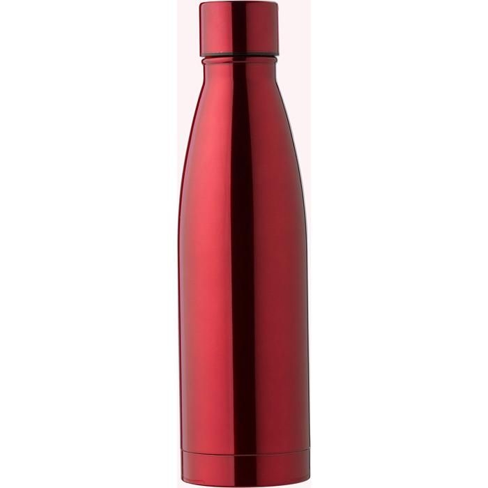 GI835488-08Doppelwandige Trinkflasche aus Edelstahl Marcelino_ rot