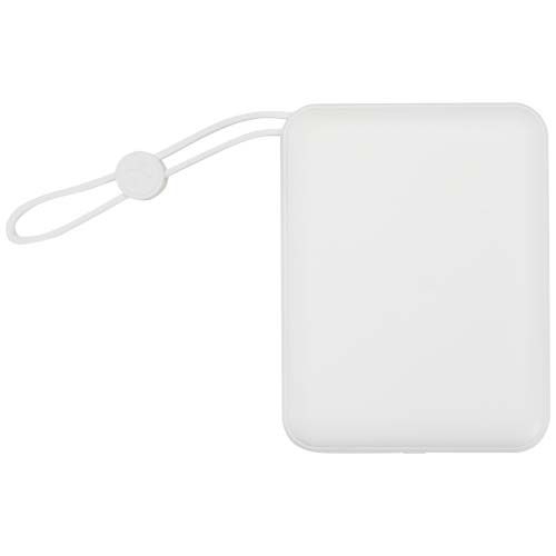 PF124450-1Acrux 35 W 10.000 mAh Tablet Powerbank mit integriertem Typ-C-Kabel aus recyceltem Kunststoff_ weiss