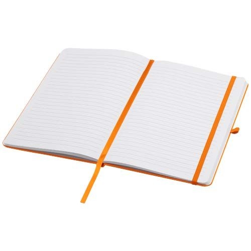 PF106013-3Teak A5 Hardcover Notizbuch_ liniert_ aus recyceltem Material_ orange