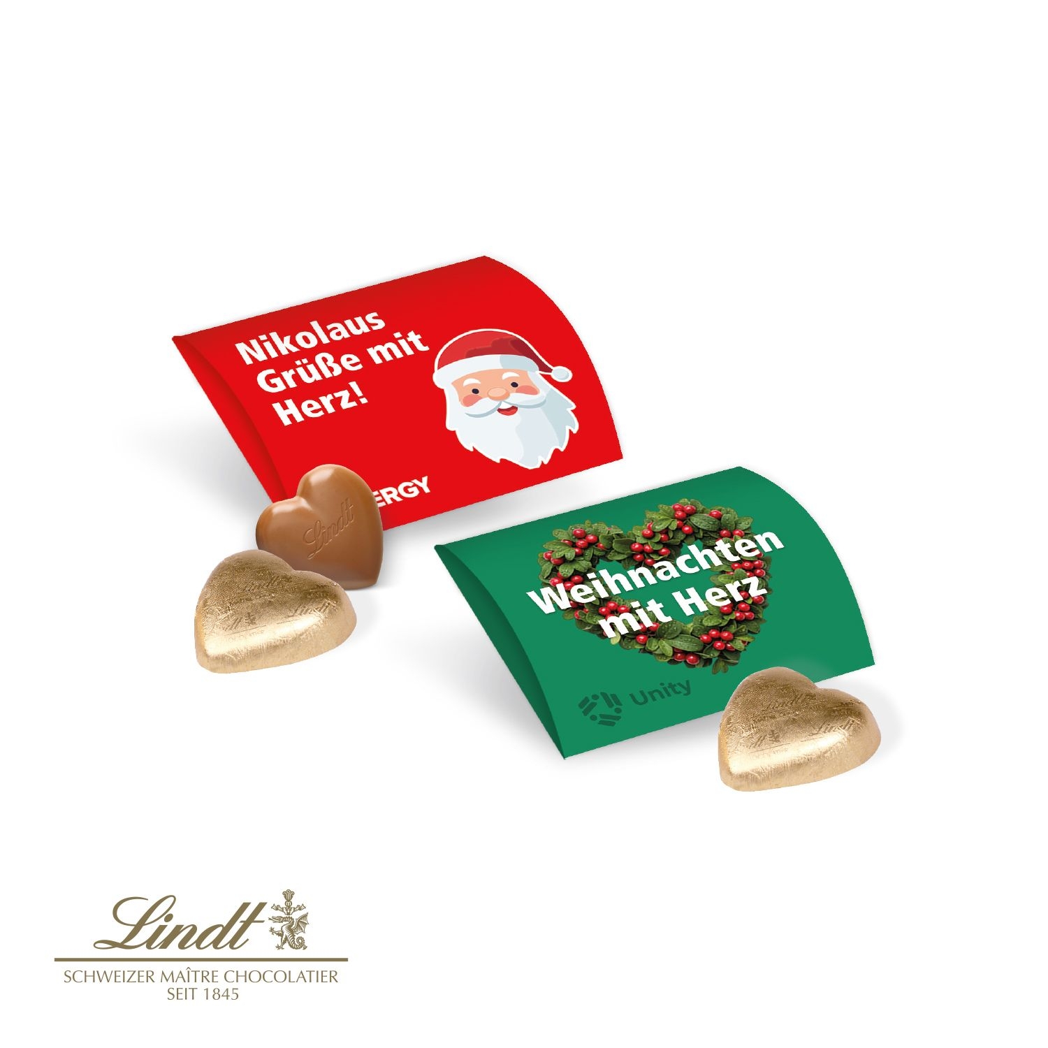CD91238Lindt Herz_ 5 g im Werbebriefchen _Xmas Edition_