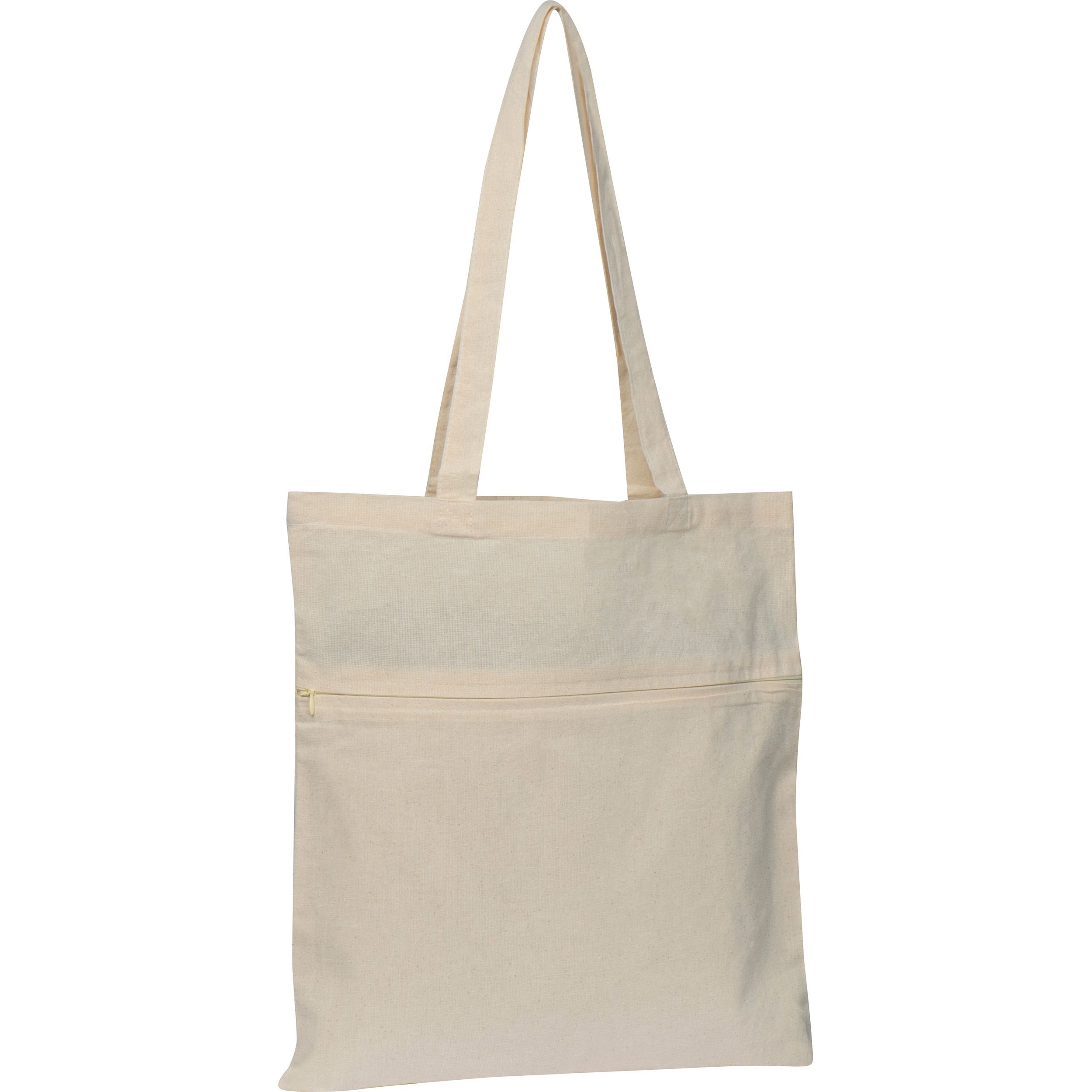 MA64940-06Baumwolltasche mit Reissverschlussfach NORBERT_ weiss