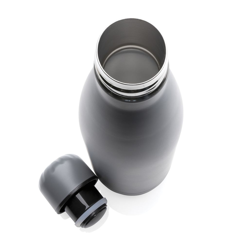 XDP436.46-2Einfarbige Vakuumisolierte Stainless Steel Flasche_ grau