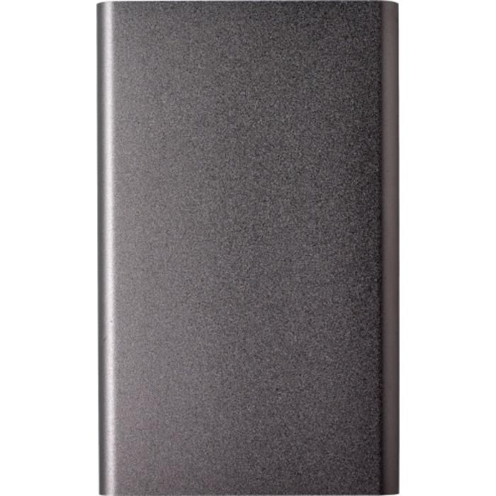GI7298-411Powerbank aus Aluminium Ezra_ stahlgrau