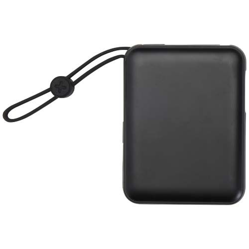 PF124450-2Acrux 35 W 10.000 mAh Tablet Powerbank mit integriertem Typ-C-Kabel aus recyceltem Kunststoff_ schwa