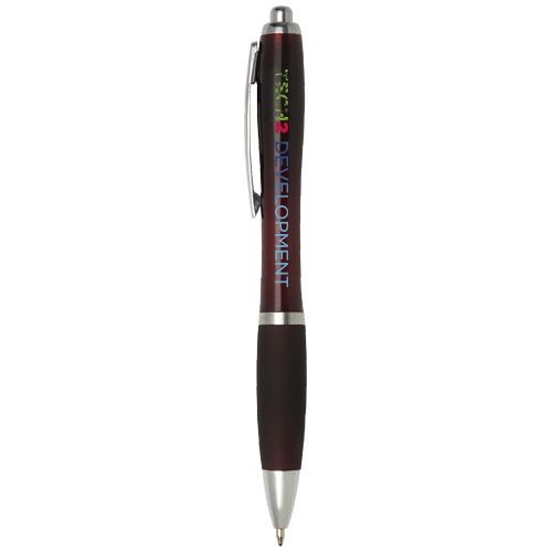 PF106399-11Nash Kugelschreiber mit farbigem Schaft und Griff _schwarze Mine_ Merlot rot