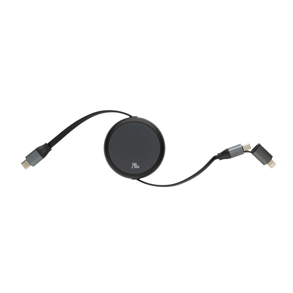 XDP302_77-01Terra ausziehbares 240W 2-in-1 Kabel aus RCS rec. Aluminium_ schwarz