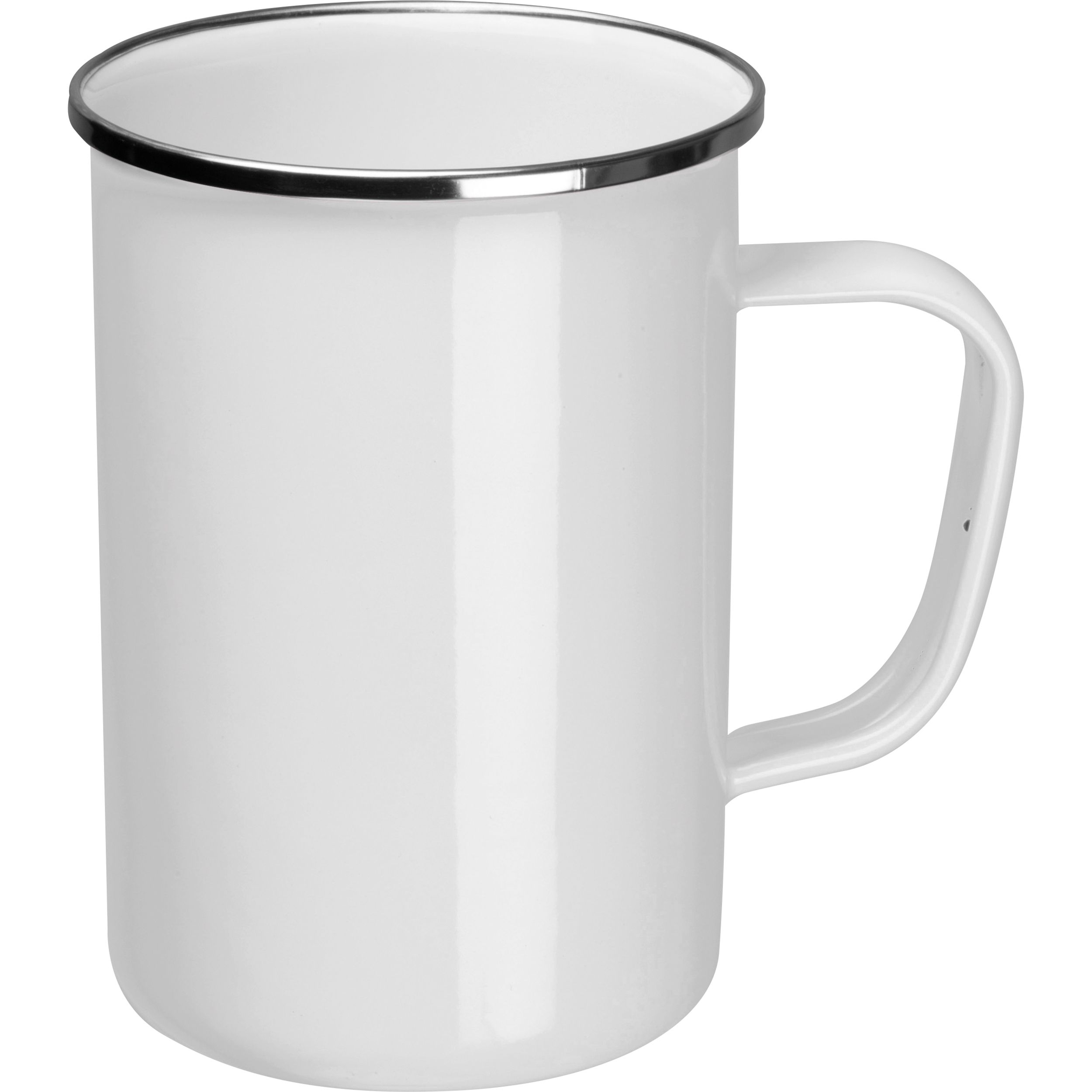 MA83857-06Emaille Tasse GENE_ weiss