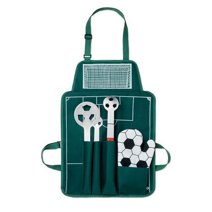 MO9223-09Donau Bally Fussball BBQ Set_ Gruen