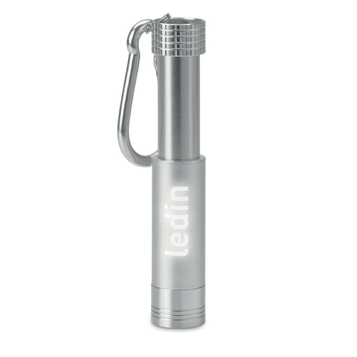 MO9381-14Pop Light Taschenlampe mit Karabiner_ Silber