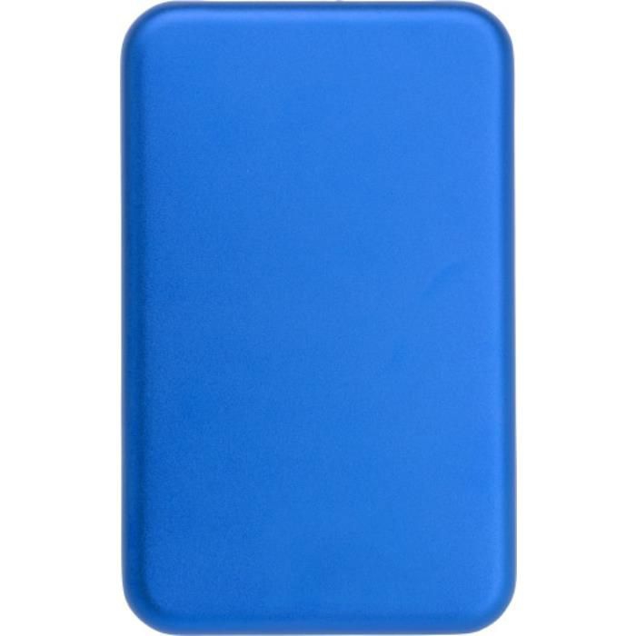 Aluminium Solar Powerbank Drew, Blau