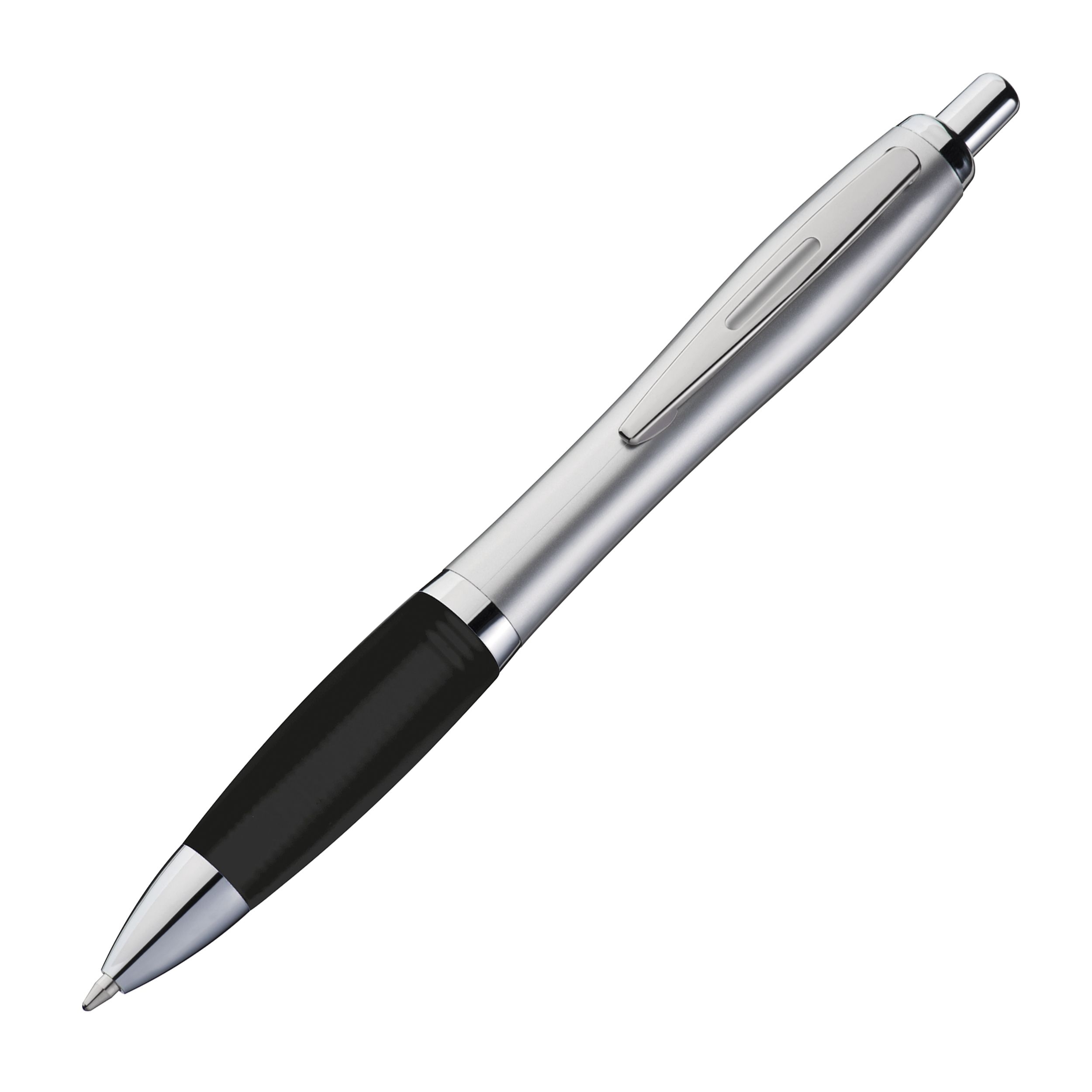 MA11681-03Kugelschreiber mit silbernem Schaft _ schwarz MA11681-03Kugelschreiber mit silbernem Schaft _ schwarz