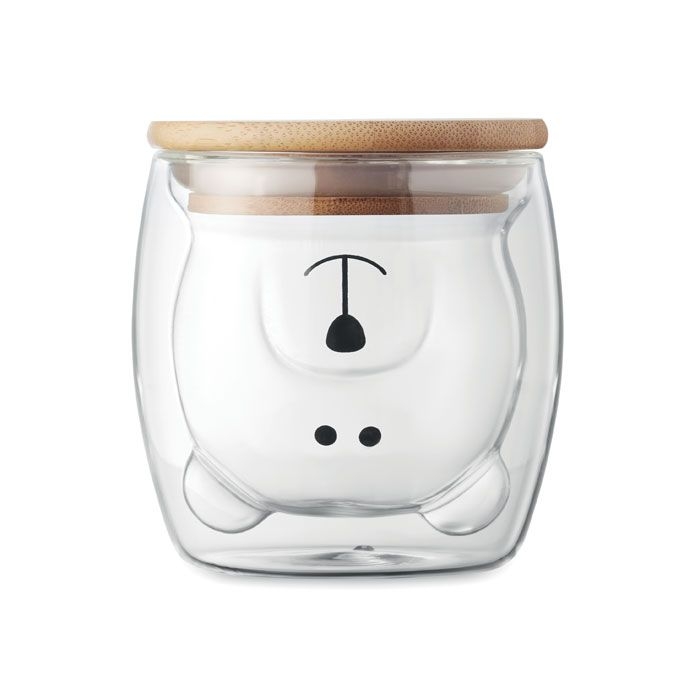 MO6564-22Smile Becher Borosilikatglas Baer_ Transparent