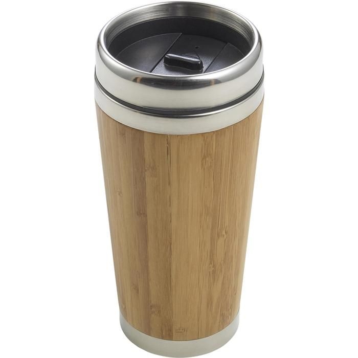 GI8947-11Doppelwandiger Isolierbecher aus Bambus Sabine_ brown