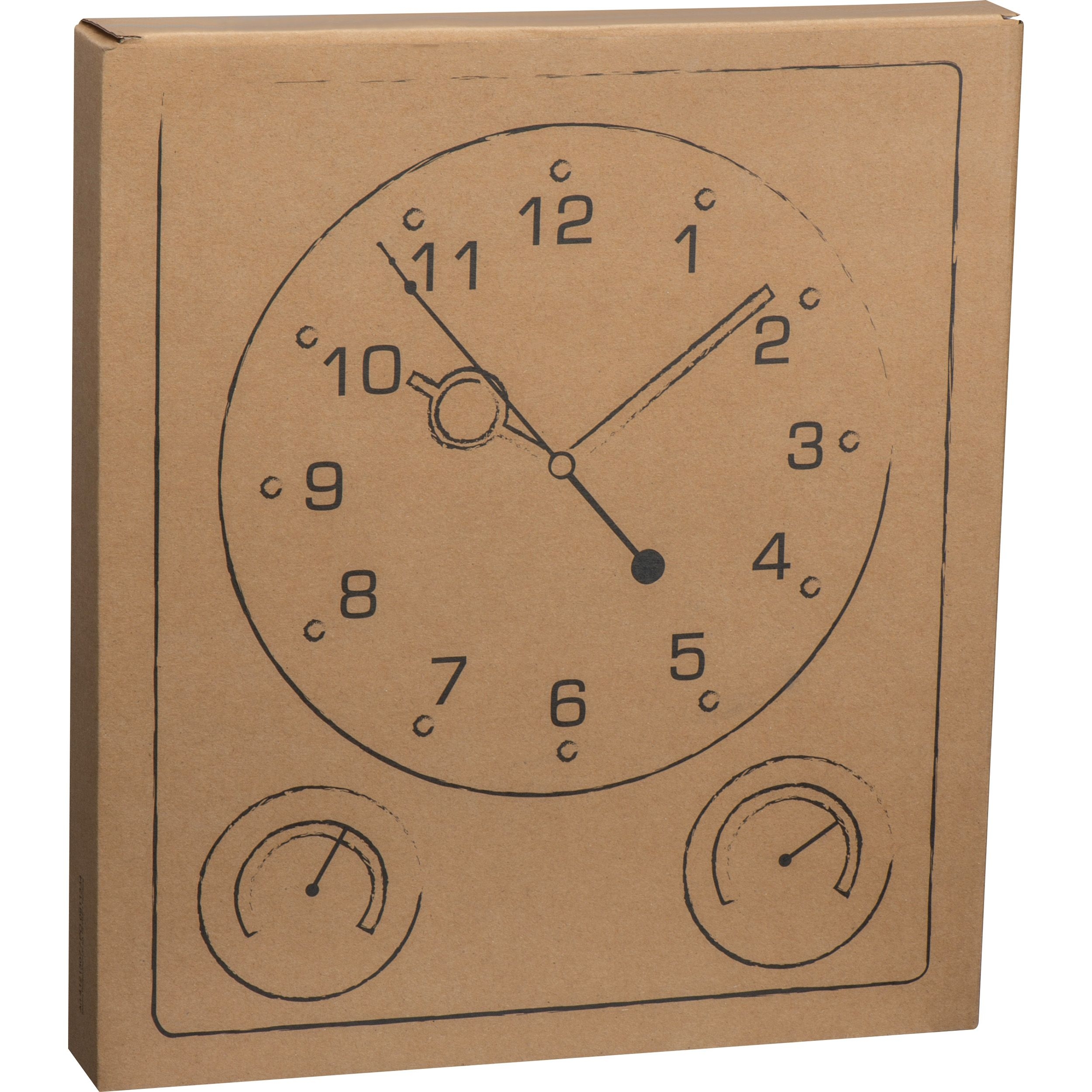 MA41213-07Wanduhr mit Hygrometer und Thermometer_ silbergrau