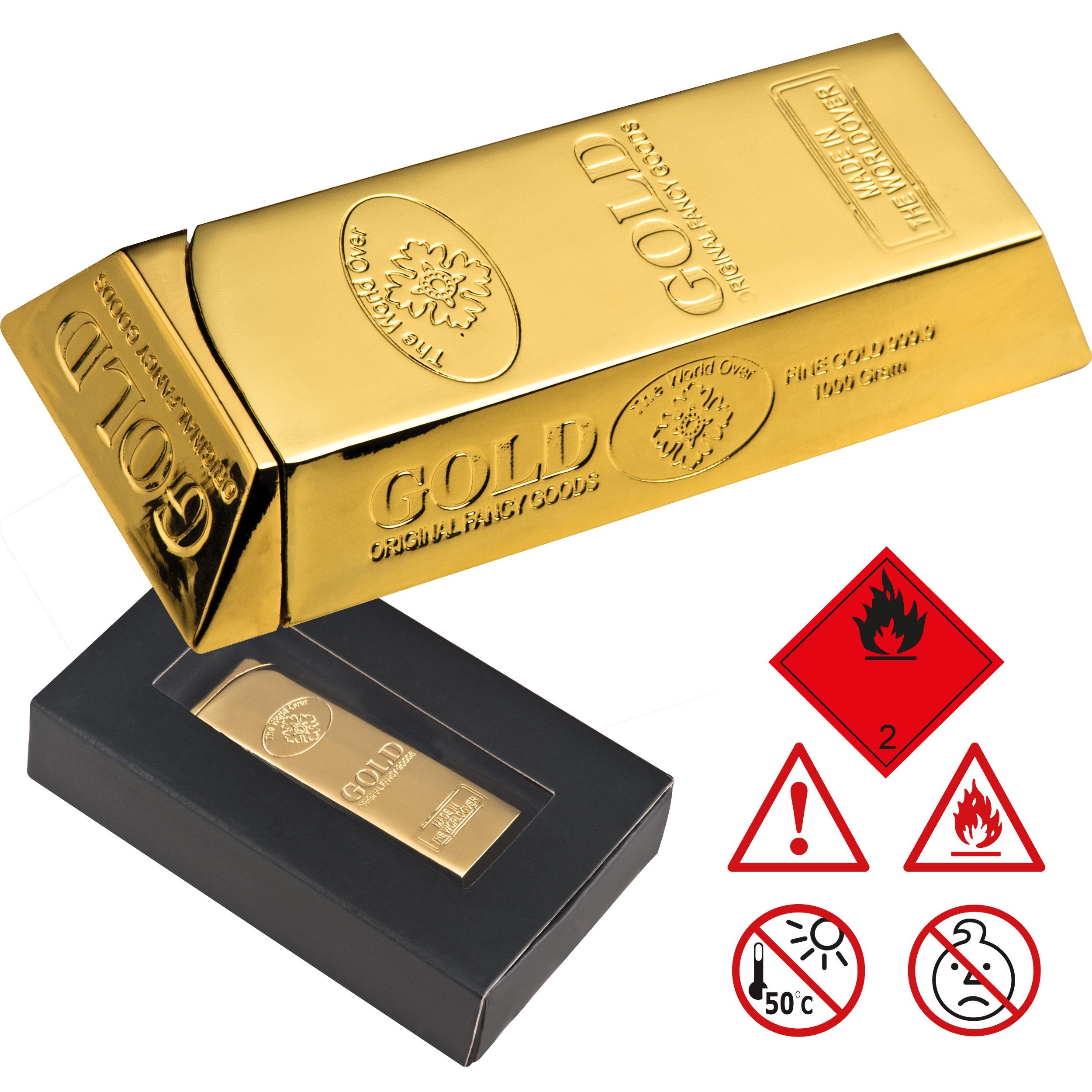 MA98741-98Automatik Feuerzeug _Goldbarren_ gold