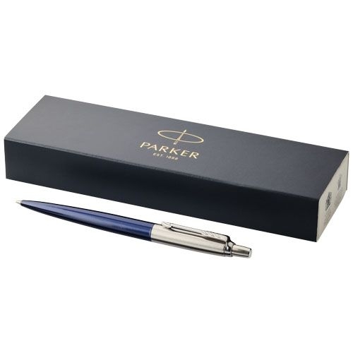 PF106838-2Parker Jotter Bond Street Kugelschreiber _blaue Mine_ navy_silber