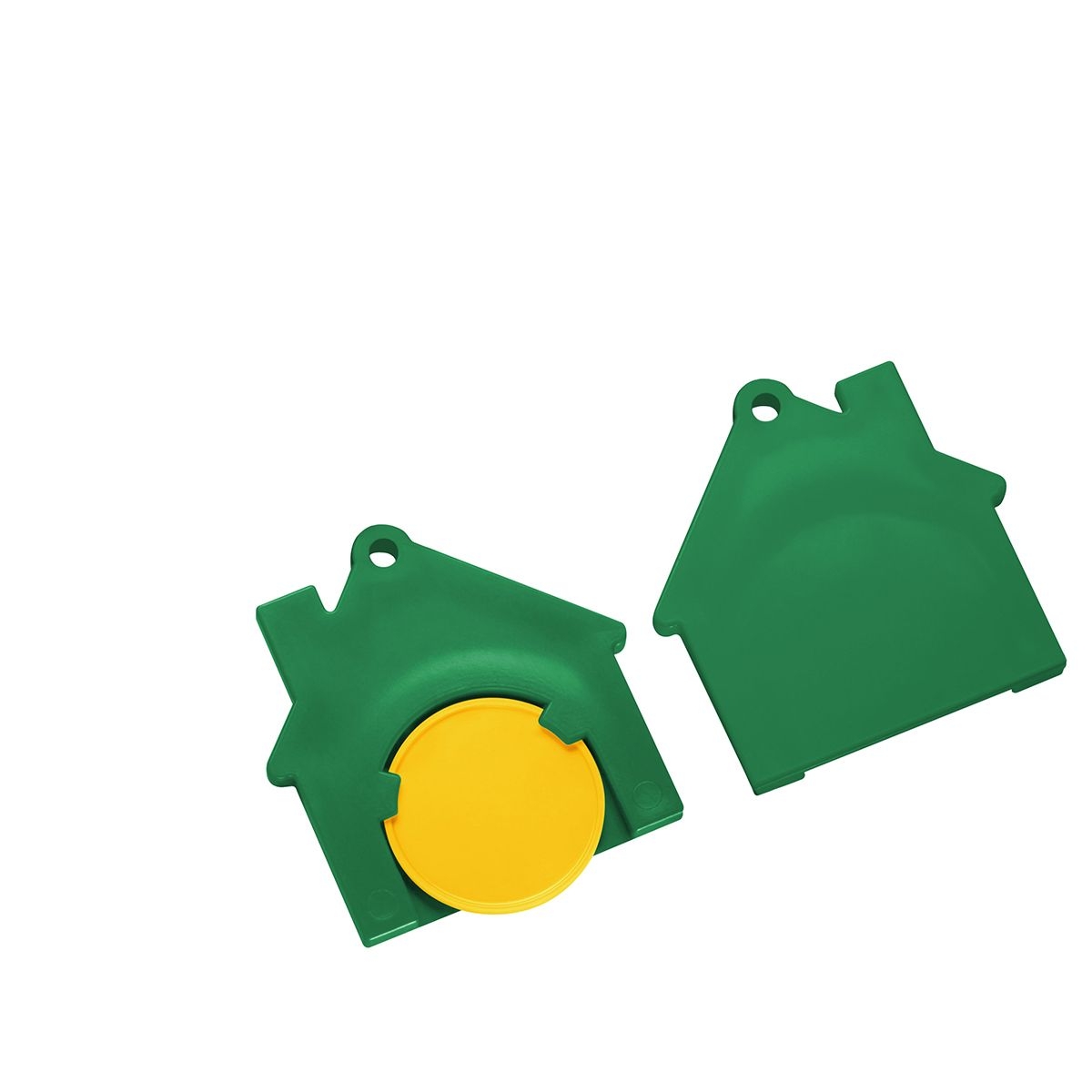 HE7516-4-2Chiphalter mit 1€-Chip _Haus_ gelb_ gruen