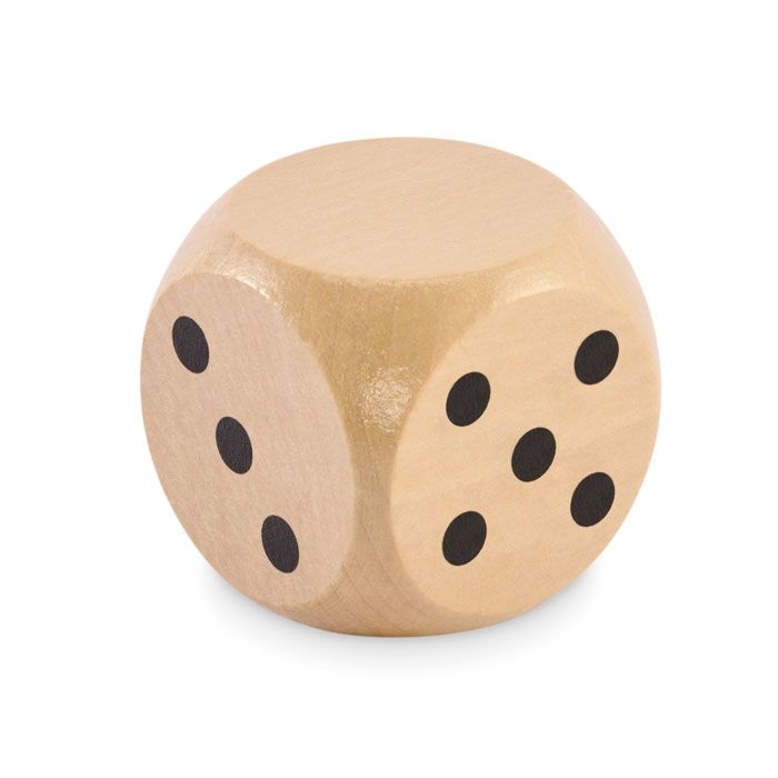 MO2614Dado Spielwuerfel Schima-Holz Ø 5cm