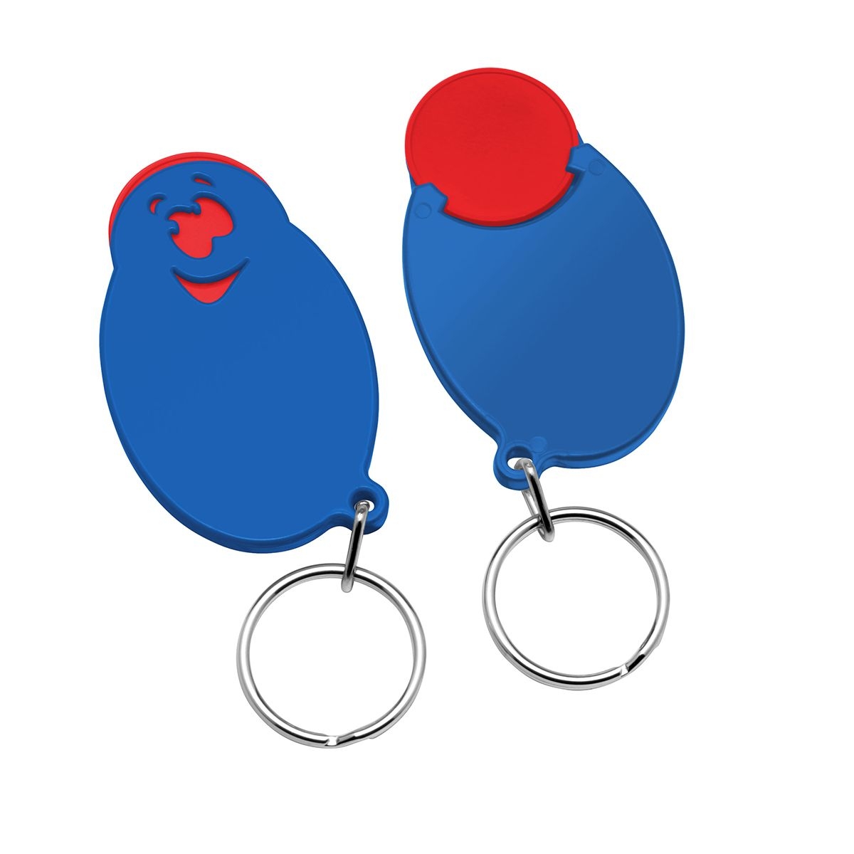HE7855R-1-3Chiphalter mit 1€-Chip _Gesicht_ rot_ blau