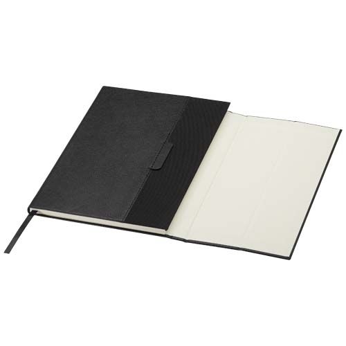 PF107920-2Alejandra A5 Hardcover Notizbuch aus recyceltem Leder_ schwarz