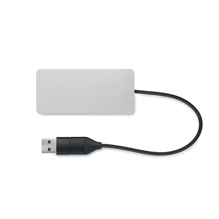 Hub-C 3 Port USB Hub, silber