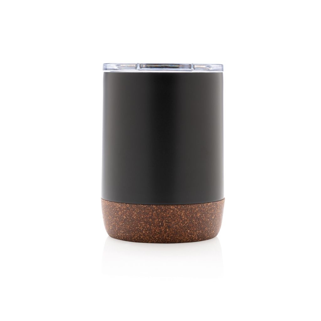 XDP435.05-1Kleine Vakuum-Kaffeetasse aus RCS rSteel _ Kork_ schwarz