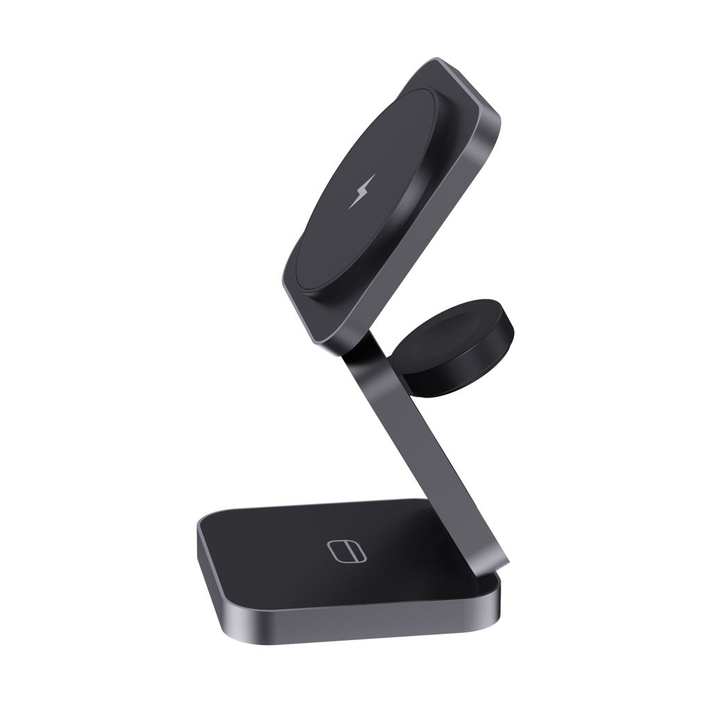 XDP308_64-02Terra faltbares 3-in-1 15W Charger aus RCS rec. Aluminium_ grau