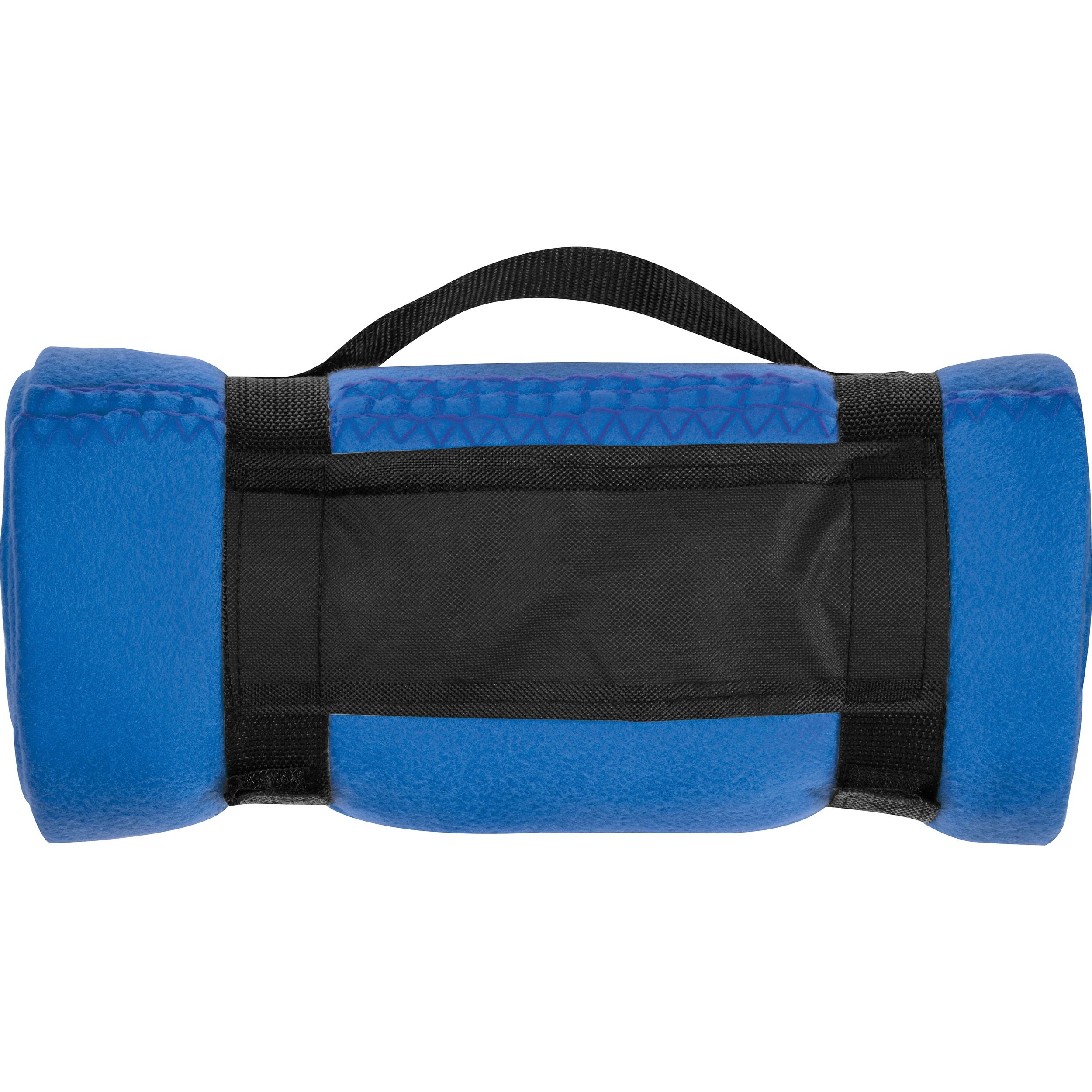 MA66902-04Fleecedecke mit Tragebanderole GIANFRANCO_ blau